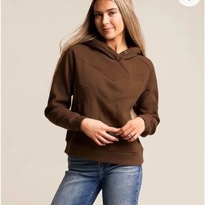 Kimes Ranch Ella Brown Hoodie with back logo